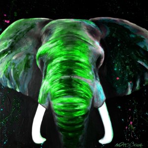 Elephant in Danger - Green