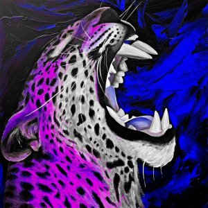 Jaguar in Danger - Purple